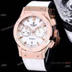Best Hublot Replica Watches-Replacement Hublot Classic Fusion Chronograph 45 Rose Gold and White Dial